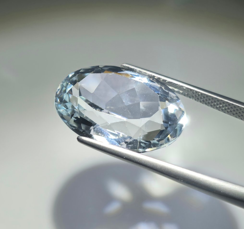 没有保留价 - 1 pcs 蓝色 海蓝宝石 - 14.90 ct - 国际宝石研究院(IGI) #1.0