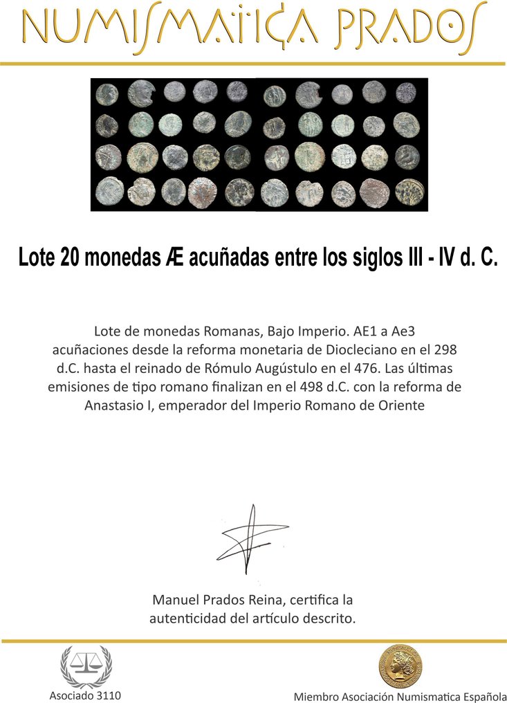 Roman Empire Lote 20 monedas Æ acuñadas entre los siglos III - IV d. C.  (No Reserve Price) #2.1