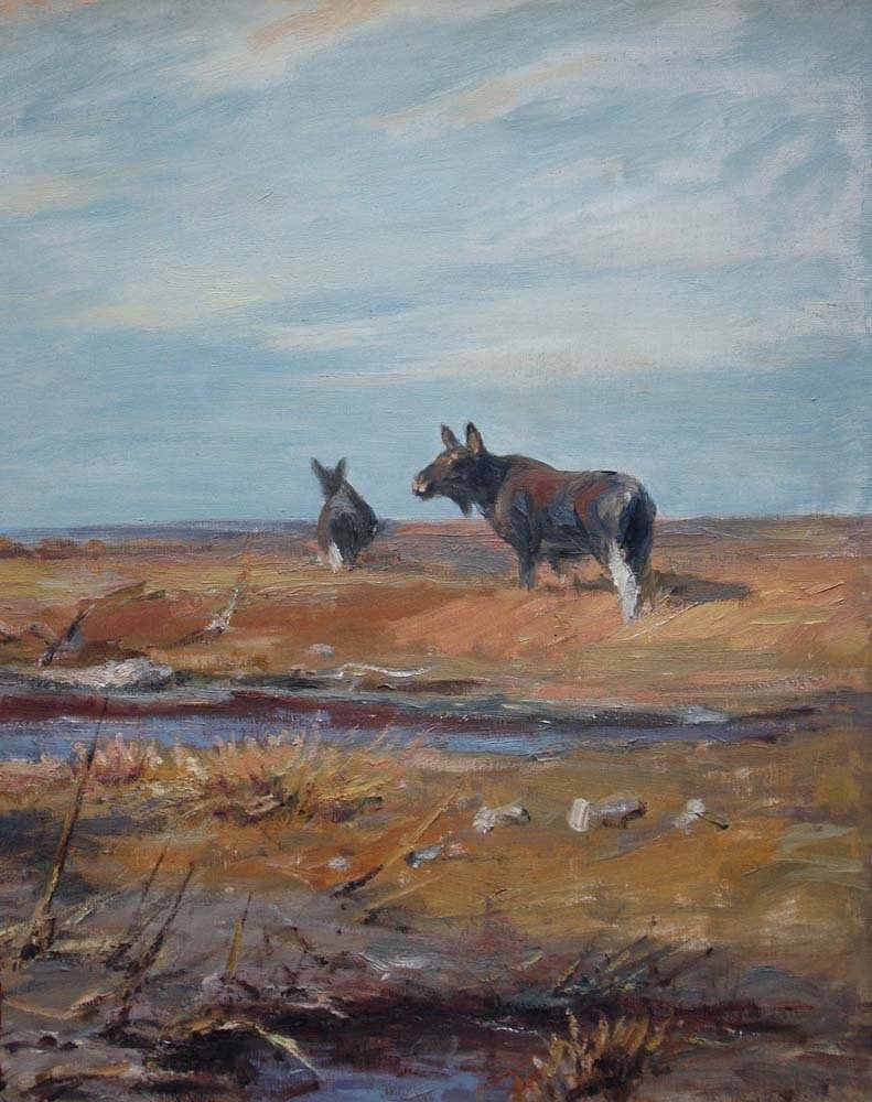 Wilhelm Lorenz (1901-1981) - Elk family #4.3