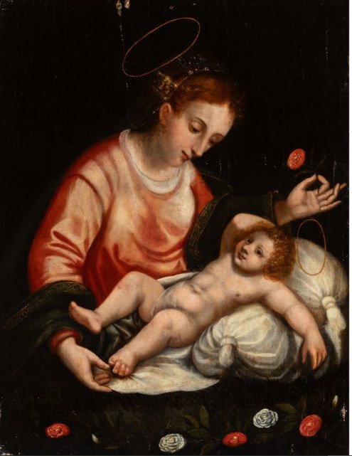 Ιταλική σχολή (XVII) - Virgen con Niño #1.0