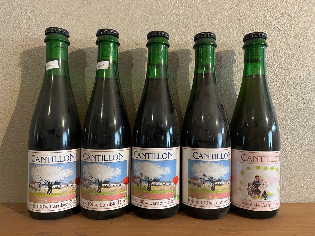 Cantillon - Kriek 2007, 2011, 2017 & Rosè de Gambrinus 2015 - 37.5cl -  5 bottles  #1.0