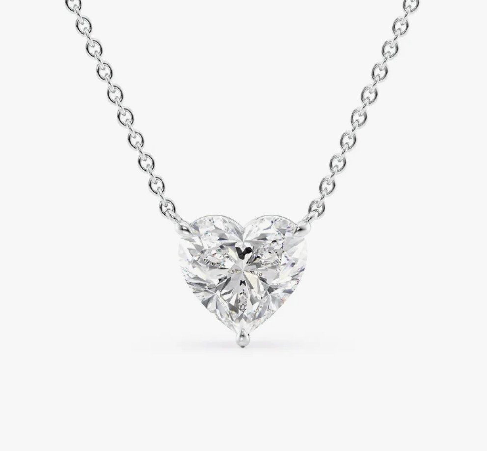 Függő - 14 kt. Fehér arany -  1.00ct. tw. Gyémánt (Természetes) - Gyémánt #1.0