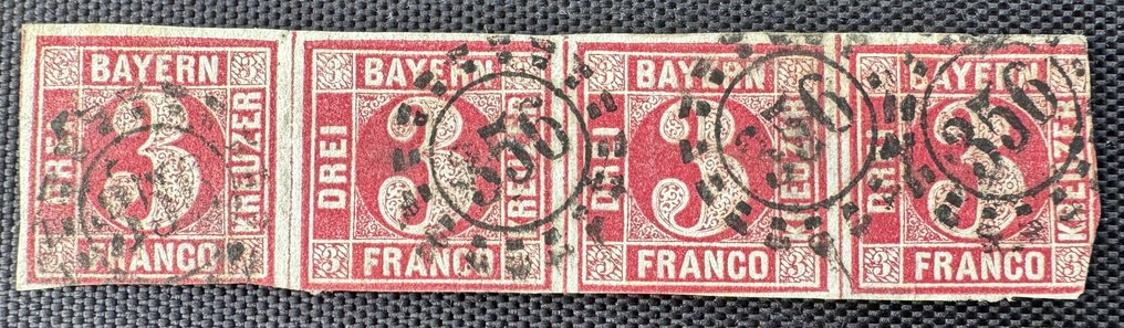 Bavaria 1862 - Numero 9 di Michel, cifra di valore nel cerchio interrotto #1.0