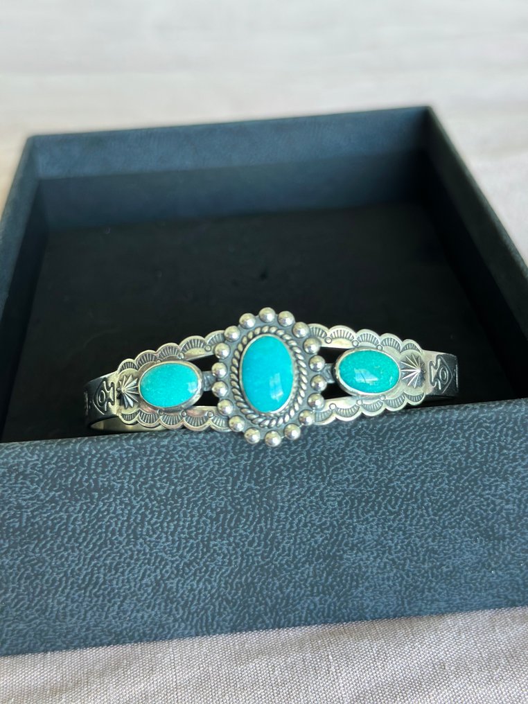 Bracciale manchette - Stati Uniti Era Navajo di Fred Harvey  (Senza Prezzo di Riserva) #1.0