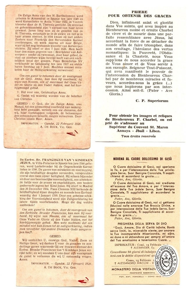 Relic (25) - Paper - 1950-1960 - Collection of 25 Saint Relics #1.0