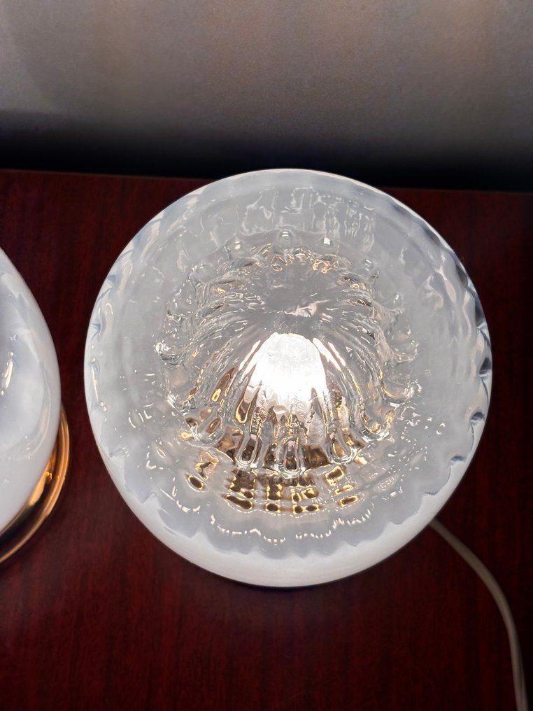 Table lamp - Glass, Brass - Pair of table lamps #3.2