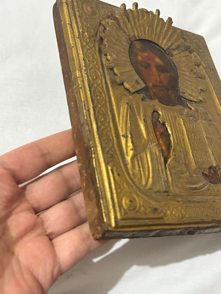 Icona - Cristo Pantocratore - Legno, Ottone #3.2