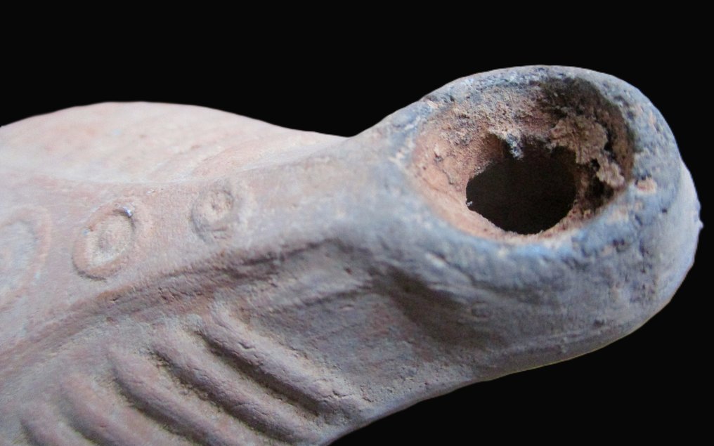 古罗马 Terracotta 油灯 保护之眼 - 96 mm  (没有保留价) #1.0