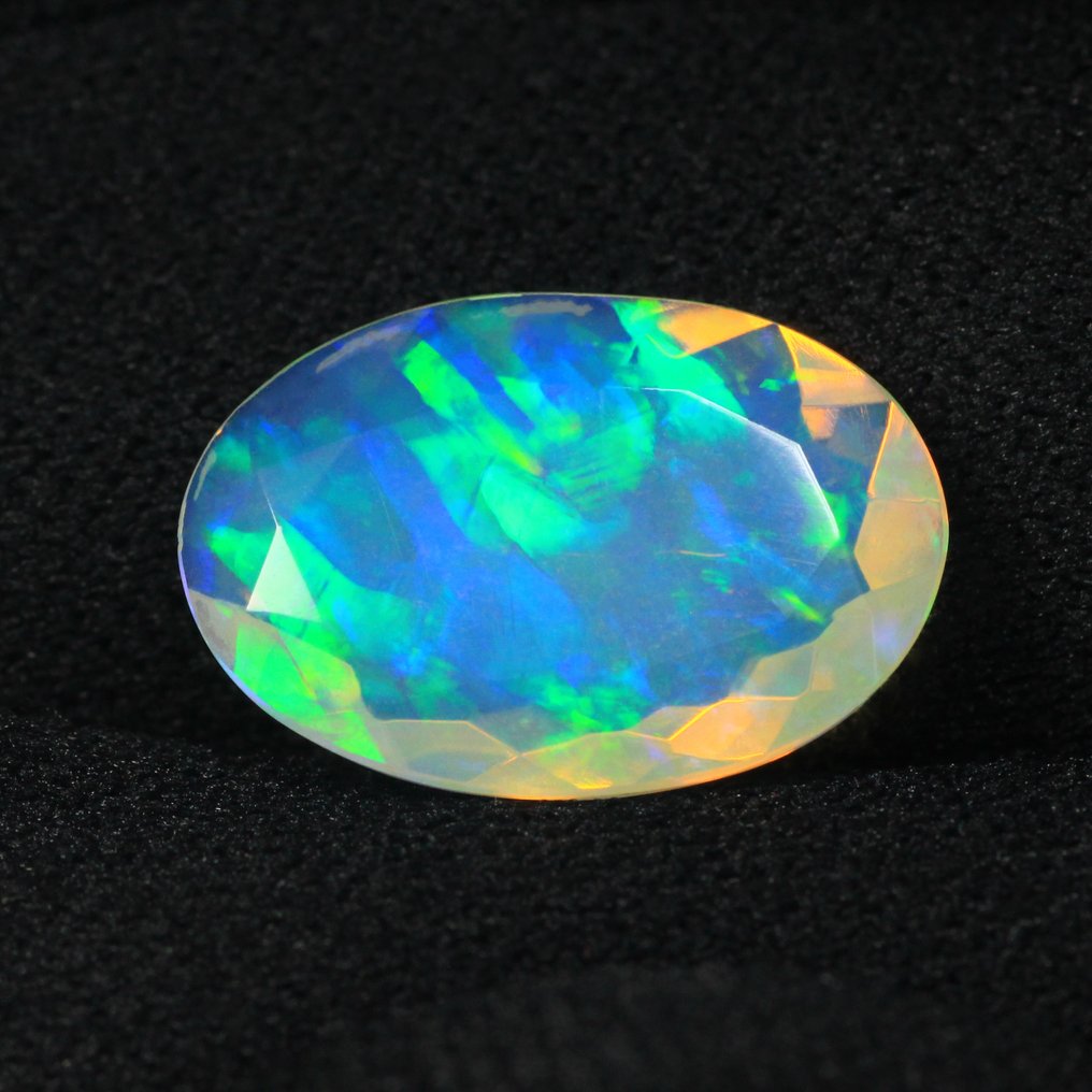 Sans Prix de Réserve - 1 pcs  Bleu, Vert, Orange, Multicolore Opale  - 3.42 ct - International Gemological Institute (IGI) - Jeu multicolore #1.0