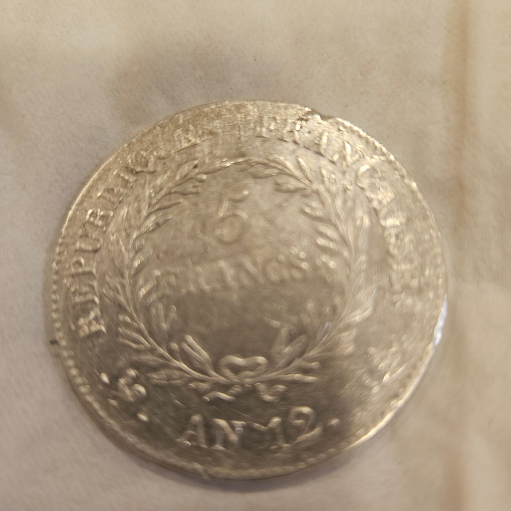 Frankrike. Consulat (1799-1804). 5 Francs An 12-A, Paris (Ingen reservasjonspris) #1.0