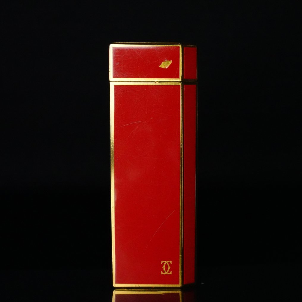Cartier - Vintage Gas Lighter Pentagon - 没有保留价 - 打火机 - 镀金, 漆红 #1.0