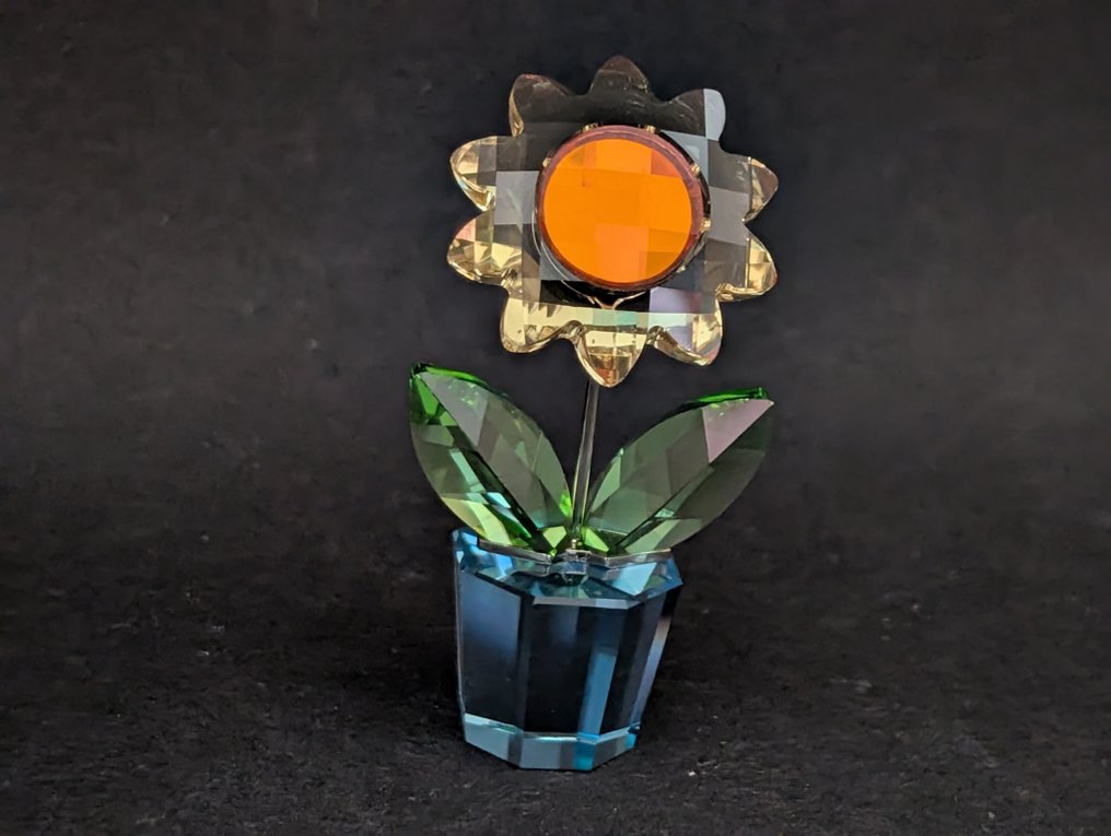 塑像, Swarovski bloem in pot - 5.5 cm - 水晶 #2.1