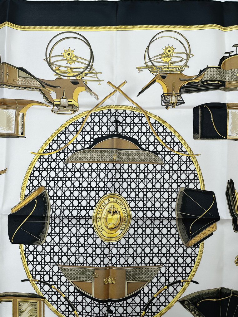 Hermès - "LES VOITURES A TRANSFORMATION" SILK Carre 90 - Sciarpa #3.2