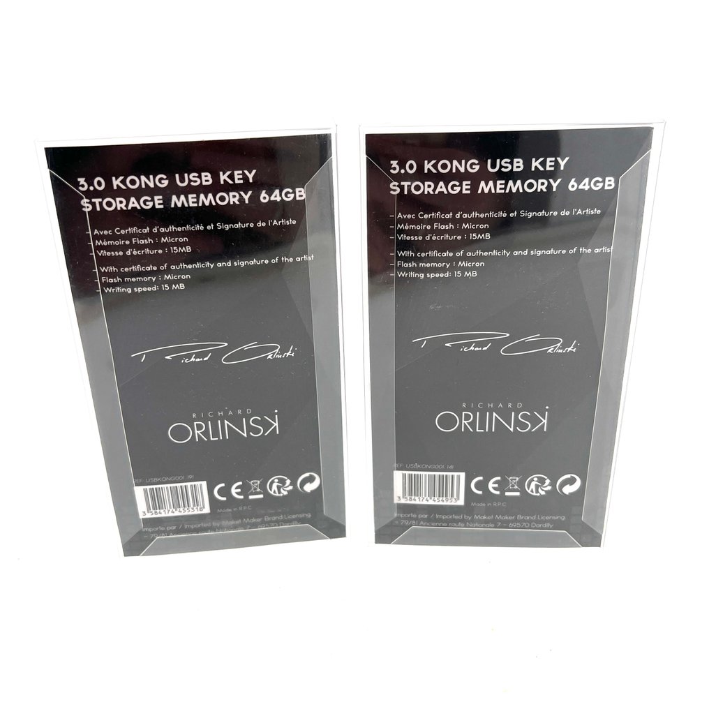 Richard Orlinski (1966) - Two USB Stick / Key Chain (Gold AND Red Metallic) #4.3