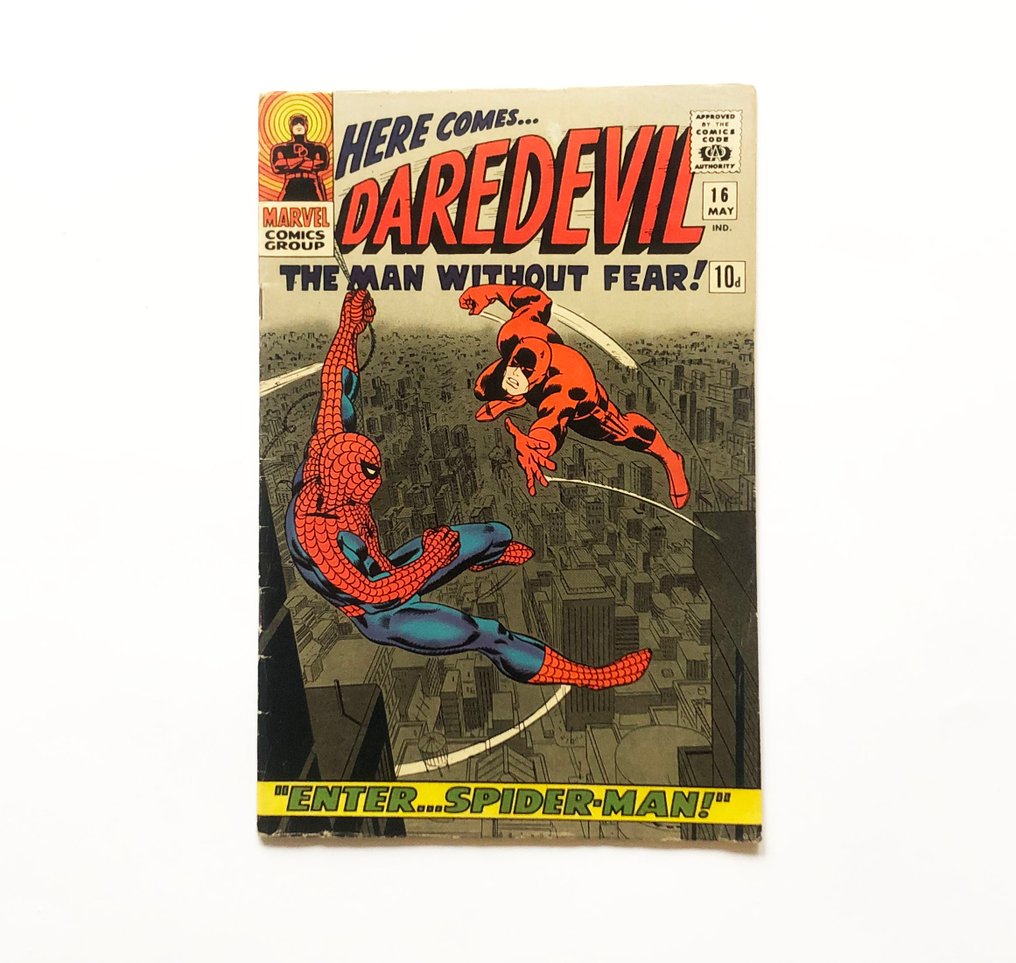 Daredevil (Vol 1) #16 - "Enter Spider-man" - First appearance of Spider-Man - 1 Comic - First edition - 1966 #1.0