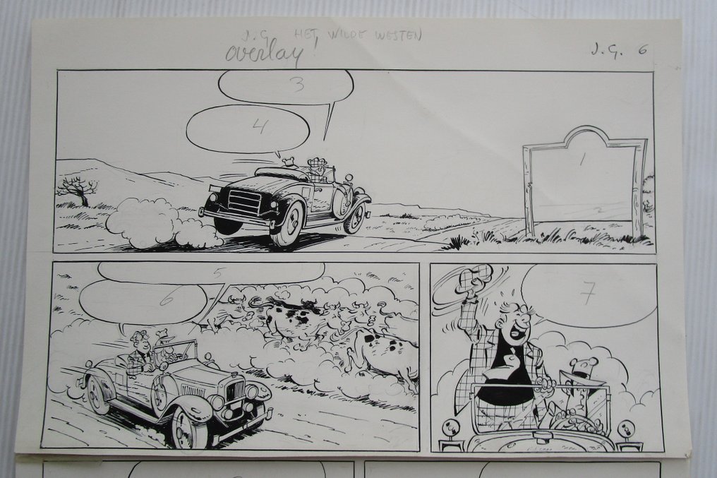 Attanasio, Dino - 1 Original page - Johnny Goodbye - in het wilde westen - pg.6 #1.0