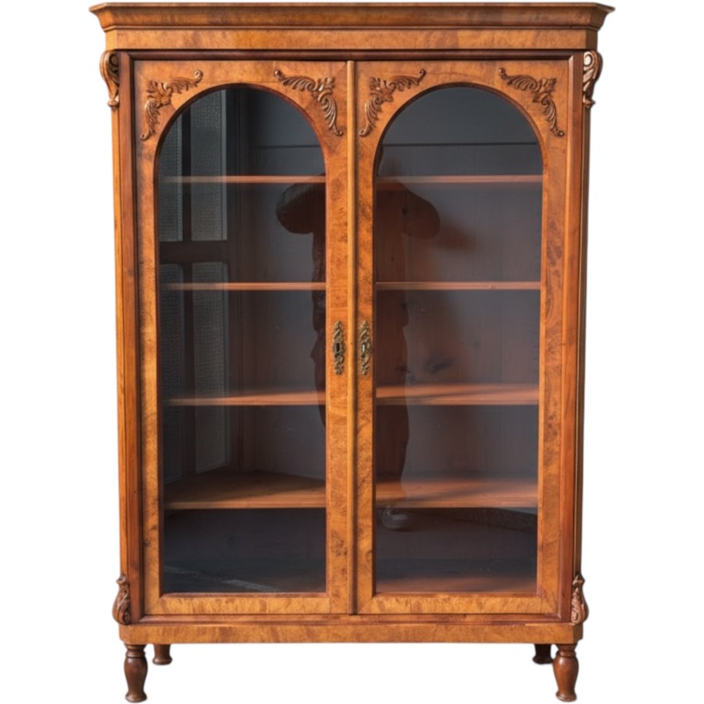 Display cabinet - Burr walnut - Antique Louis Philippe 1870 #1.0