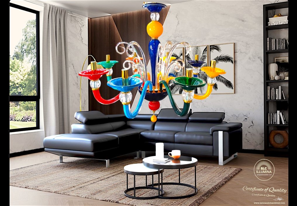 SLC Illumina - MG - 枝形吊灯 - 水晶 - 吊灯 Kolors 8 灯 #2.1