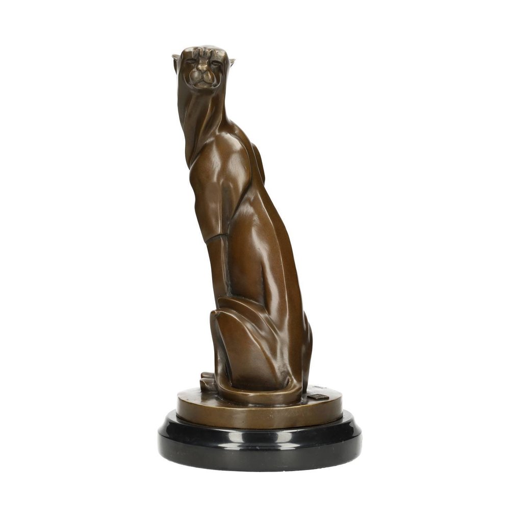 Skulptur, Bronzen panther - 34 cm - Bronse, Marmor #3.2
