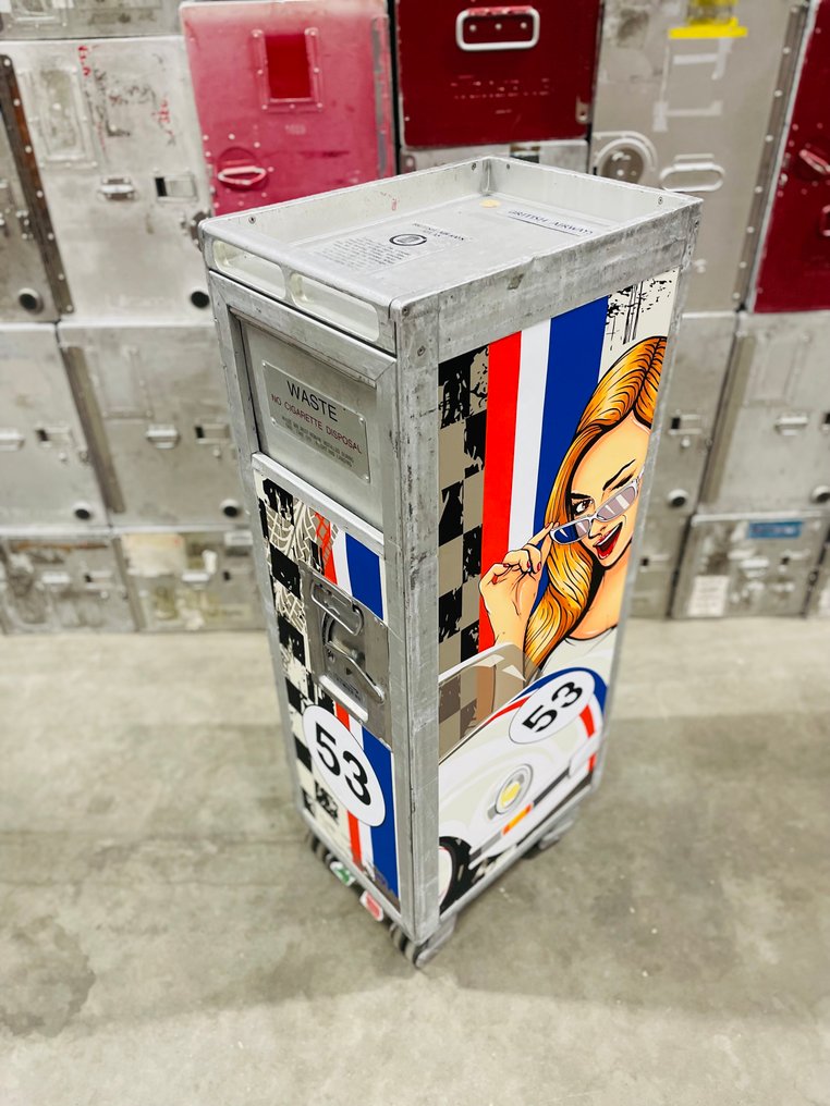 Driessen - Airline trolley - Pop Art airplane trolley galley cart - waste trolley - 2000-2010 - Waste trolley #2.1