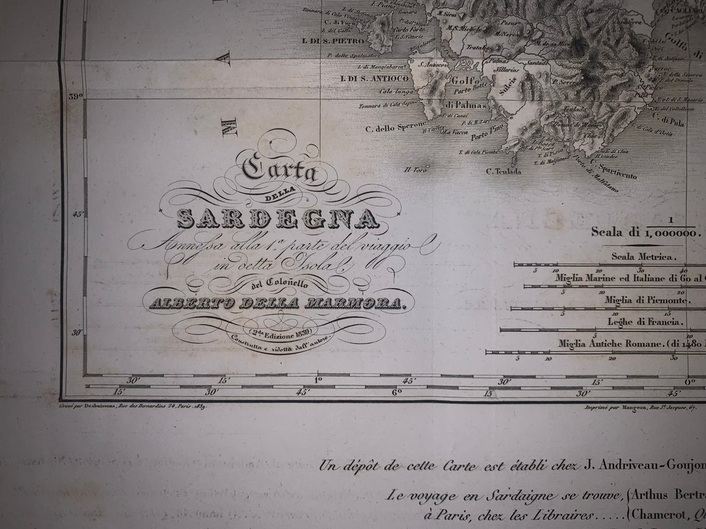 Italia - Sardegna; Alberto della Marmora - Carta della Sardegna (…) - 1821-1850 #3.2
