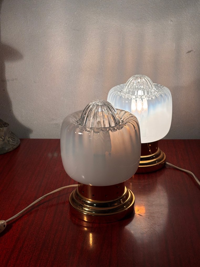 Table lamp - Glass, Brass - Pair of table lamps #4.3
