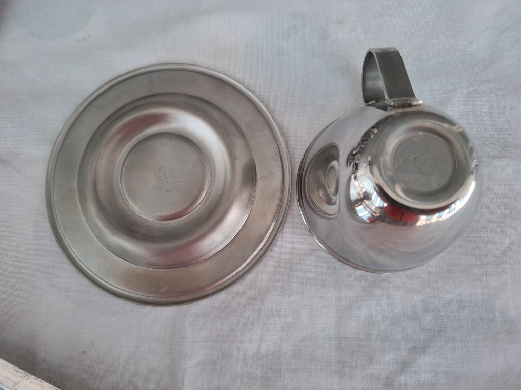 Σερβίτσιο καφέ (13) - Κούπες - Πιατάκια - Ζαχαριέρα - Ατσάλι inox 18/10 #3.2