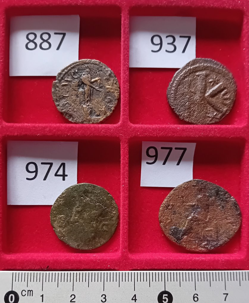 罗马帝国 Lot of 19 Roman Æ coins, to determine (#887) 1st - 4th century AD  (没有保留价) #3.2
