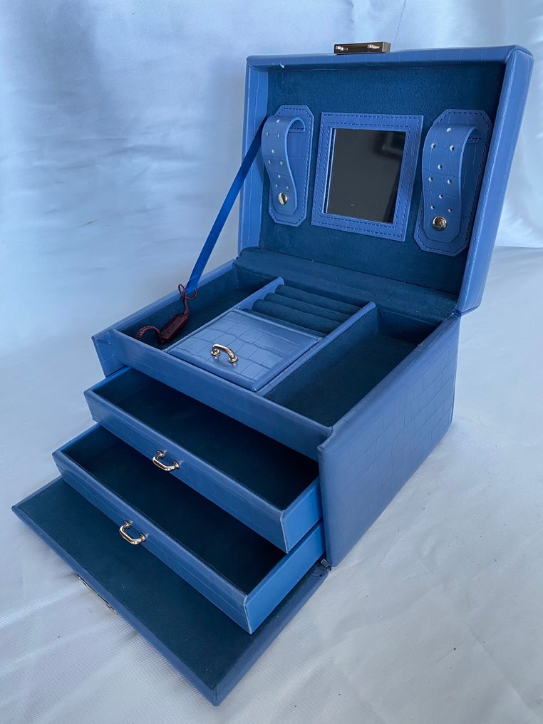 Pierre Cardin - Jewellery box - Travel with a security lock - semi leather #1.0