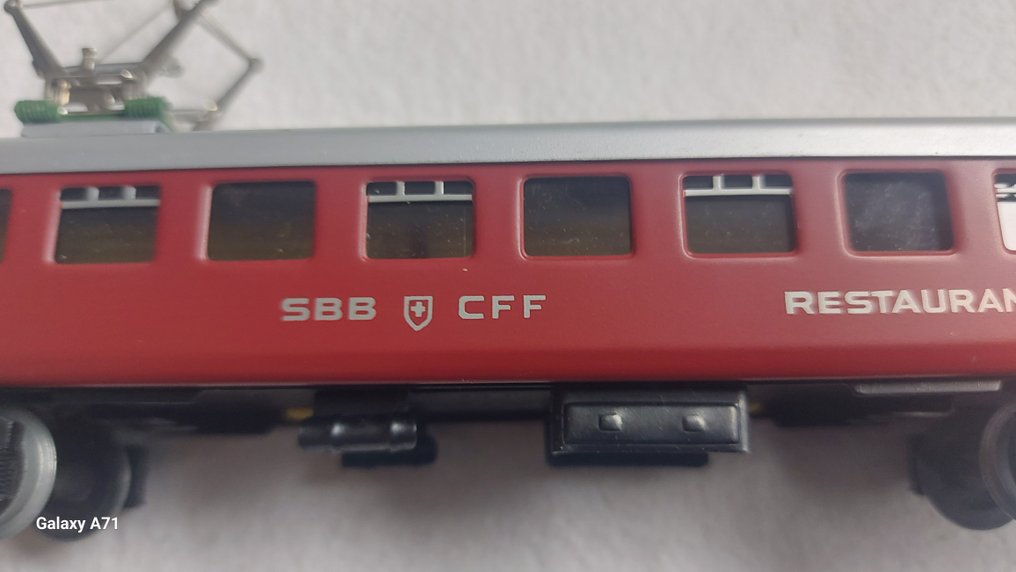 Märklin H0 - 4035 - Modeltog passagervogn (1) - Restauratørjagt - SBB-CFF #4.3