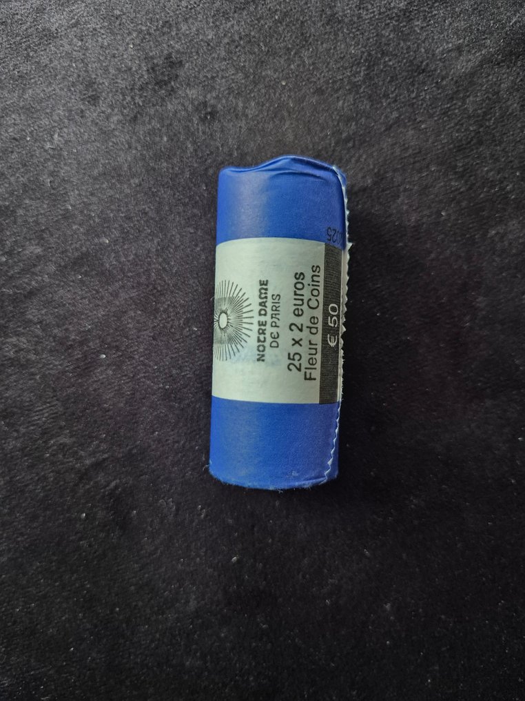 Frankrig. 2 Euro 2025 "Notre Dame" FDC (blauwe) (25 stuks) in zichtrol (Ingen mindstepris) #2.1