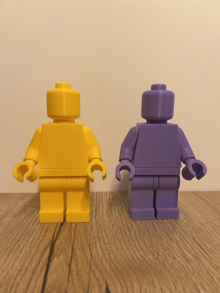 Fait maison - Réplique de Minifigures LEGO - Grand Modèle (16,5 cm) - Jaune et Violet - 法國 #1.0