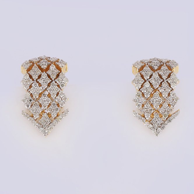 χωρίς τιμή ασφαλείας - Σκουλαρίκια Huggie - 14 καράτια Κίτρινο χρυσό -  0.66ct. tw. Διαμάντι (Φυσικό) - Χρυσά Διαμαντένια Σκουλαρίκια #1.0