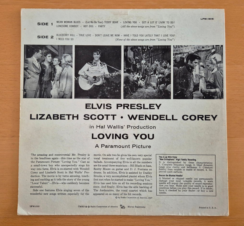 猫王 - 埃维斯·普里斯利 - Loving You - 单张黑胶唱片 - 1st Mono pressing - 1956 #1.0