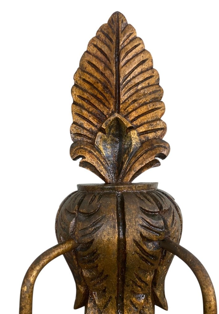 Vägglampett (2) - Trä, Guld #3.2