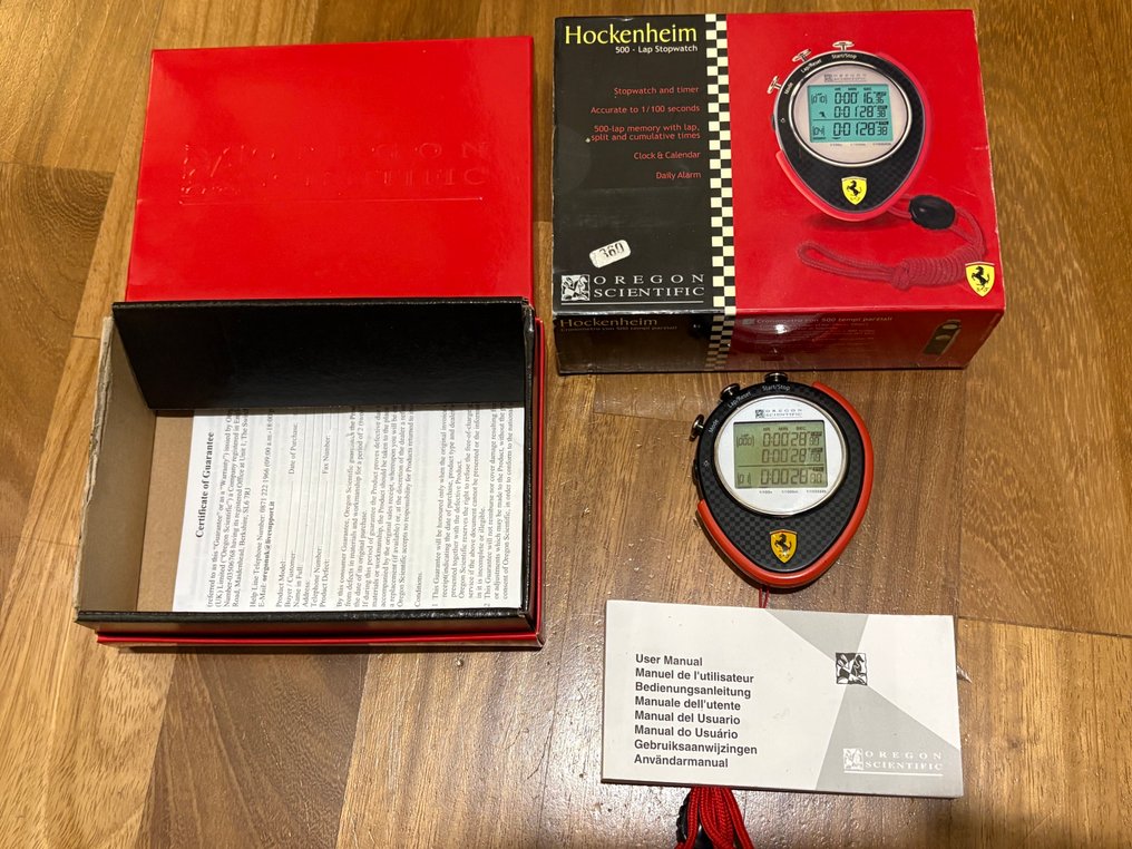 Clock - Ferrari - Ferrari cronometro Hockenheim 500 Stopwatch by Oregan Scientific - 2000 #1.0