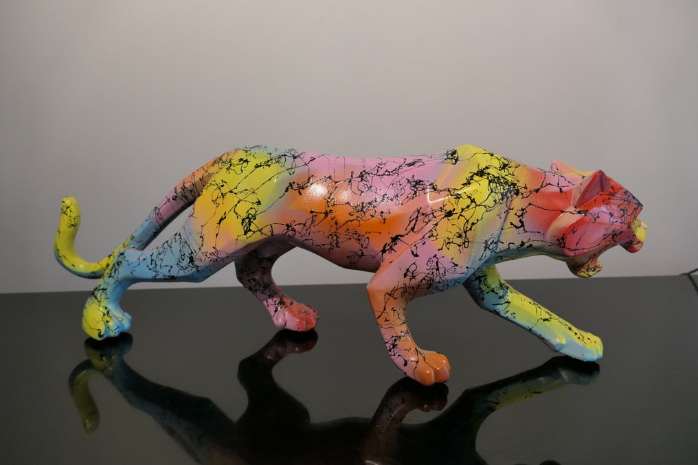 Rich'ART - Panthère multicolore version "graffiti" #2.1