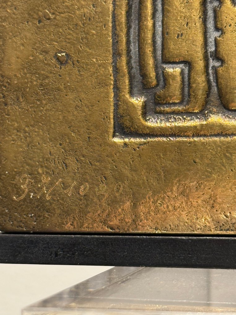 雕塑, Tino Stefanoni Le camice - 10 cm - 黄铜色 - 1985 #1.0