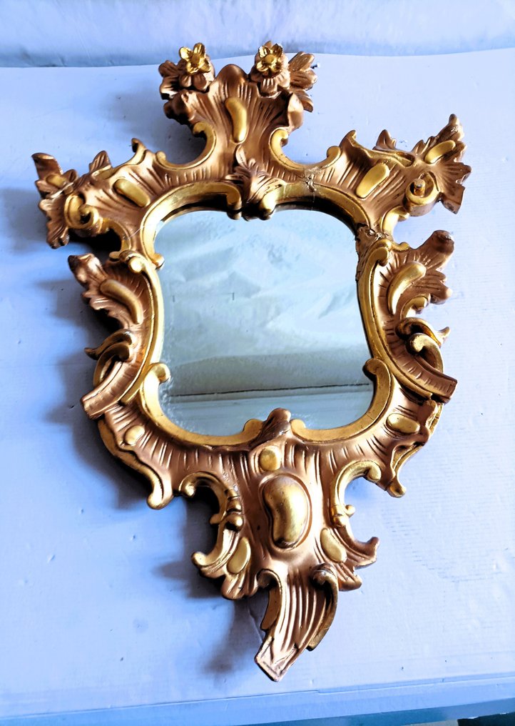 Wall mirror  - plaster and glass - Plaster frame #1.0