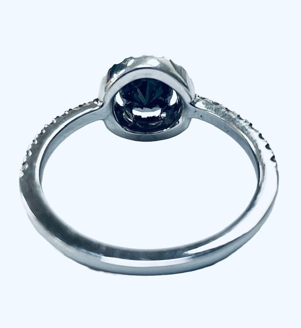 Δαχτυλίδι - 18 καράτια Λευκός χρυσός - 0.87ct. tw. Μαύρο Διαμάντι (Επεξεργασμένου χρώματος) - Διαμάντι #4.3