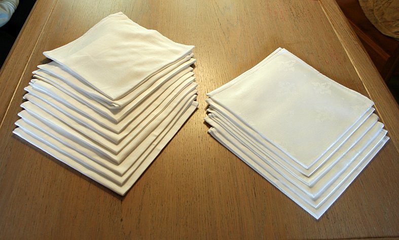 Napkin (16) - 51 cm - 51 cm - Damask #1.0