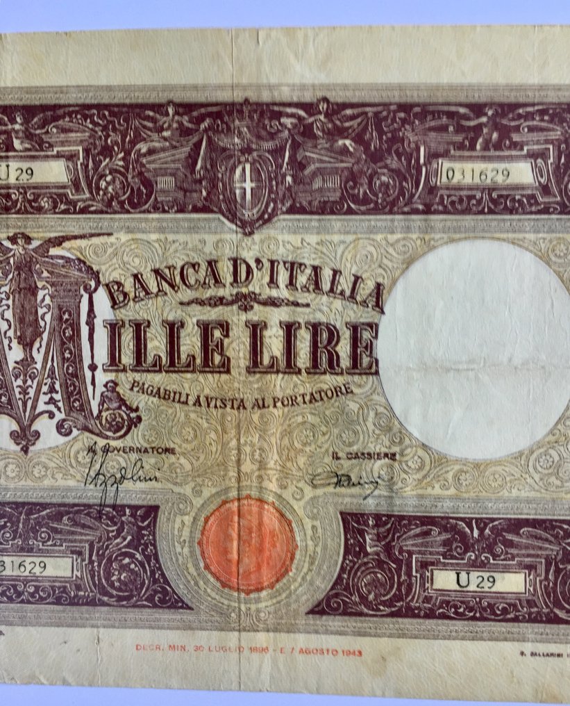 義大利. - 1.000 Lire 09/03/1944 - Gigante BI 49F  (沒有保留價) #2.1