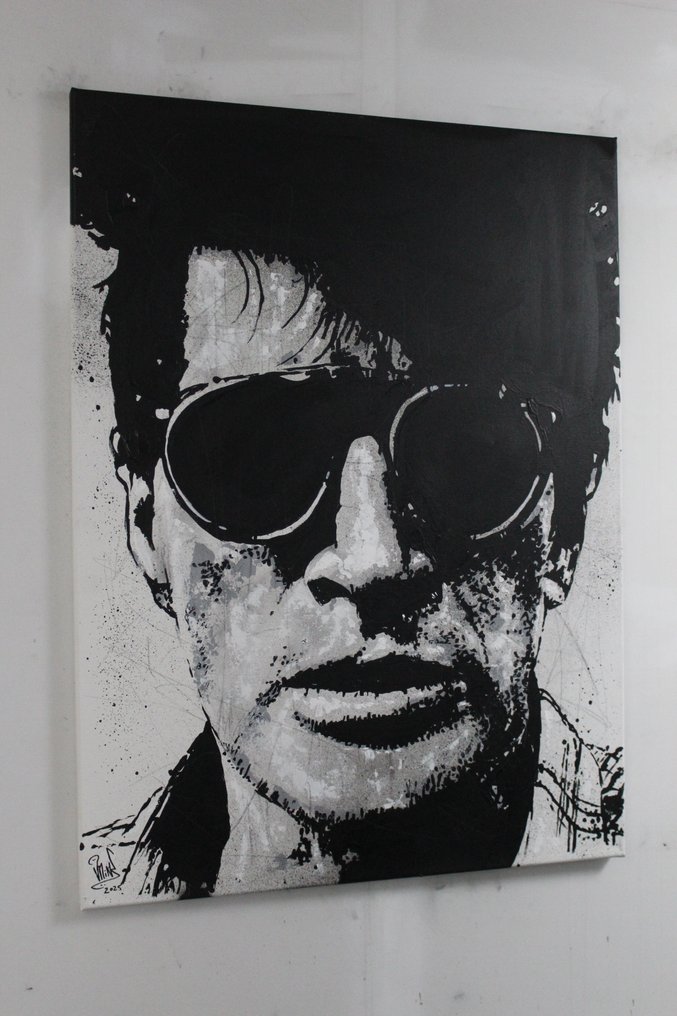 Herman Brood - Herman Brood & His Wild Romance - handpainted and signed - by artist Vincent mink - Portrait #2.1