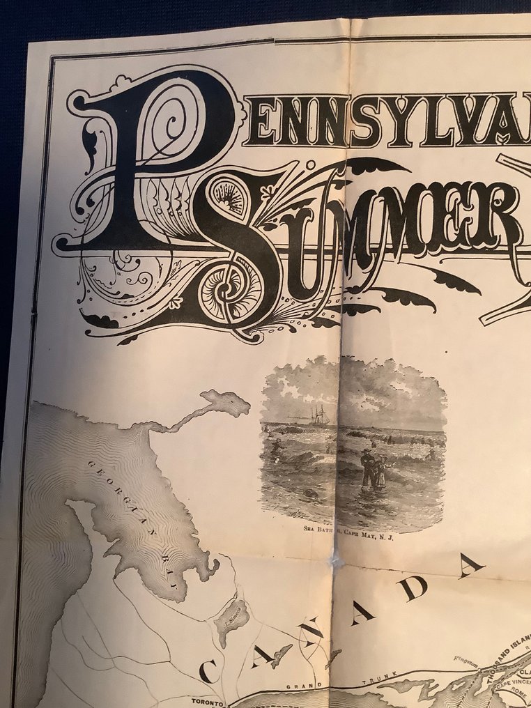 Frank Thomson; L. P. Farmer - Pennsylvania Railroad Summer Excursion Routes Illustrated with map summer excursions, Niagara - 1877 #3.2