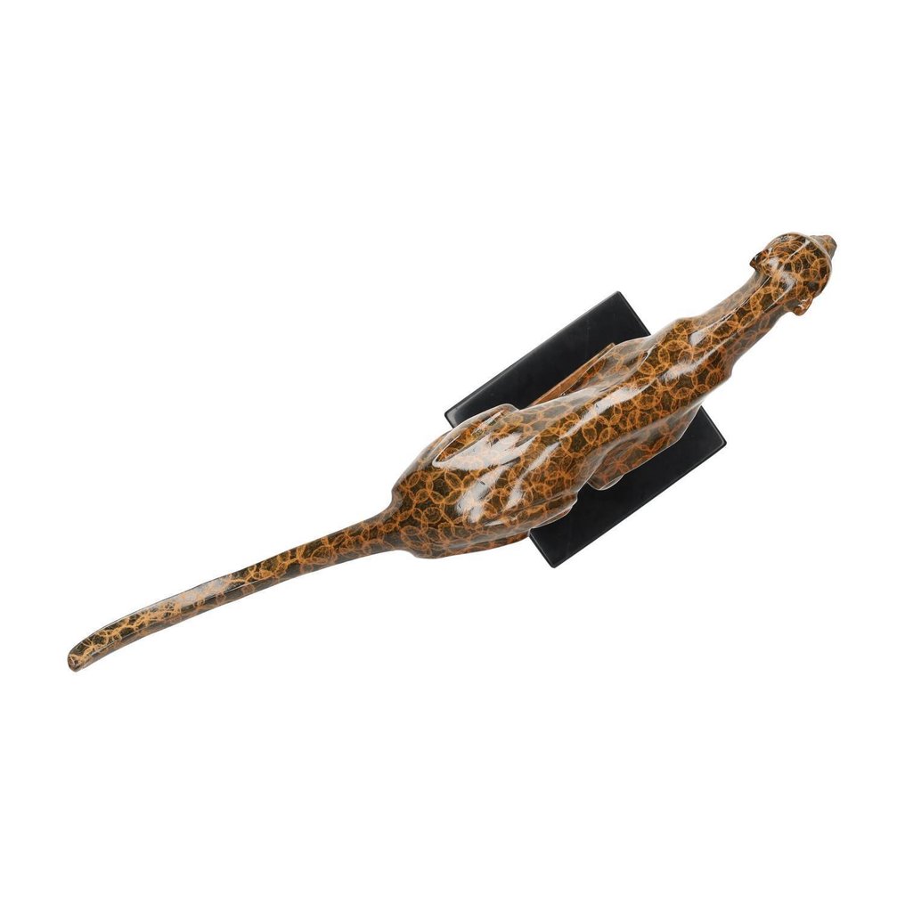 Szobrocska - Running leopard - Bronz, Márvány #3.2