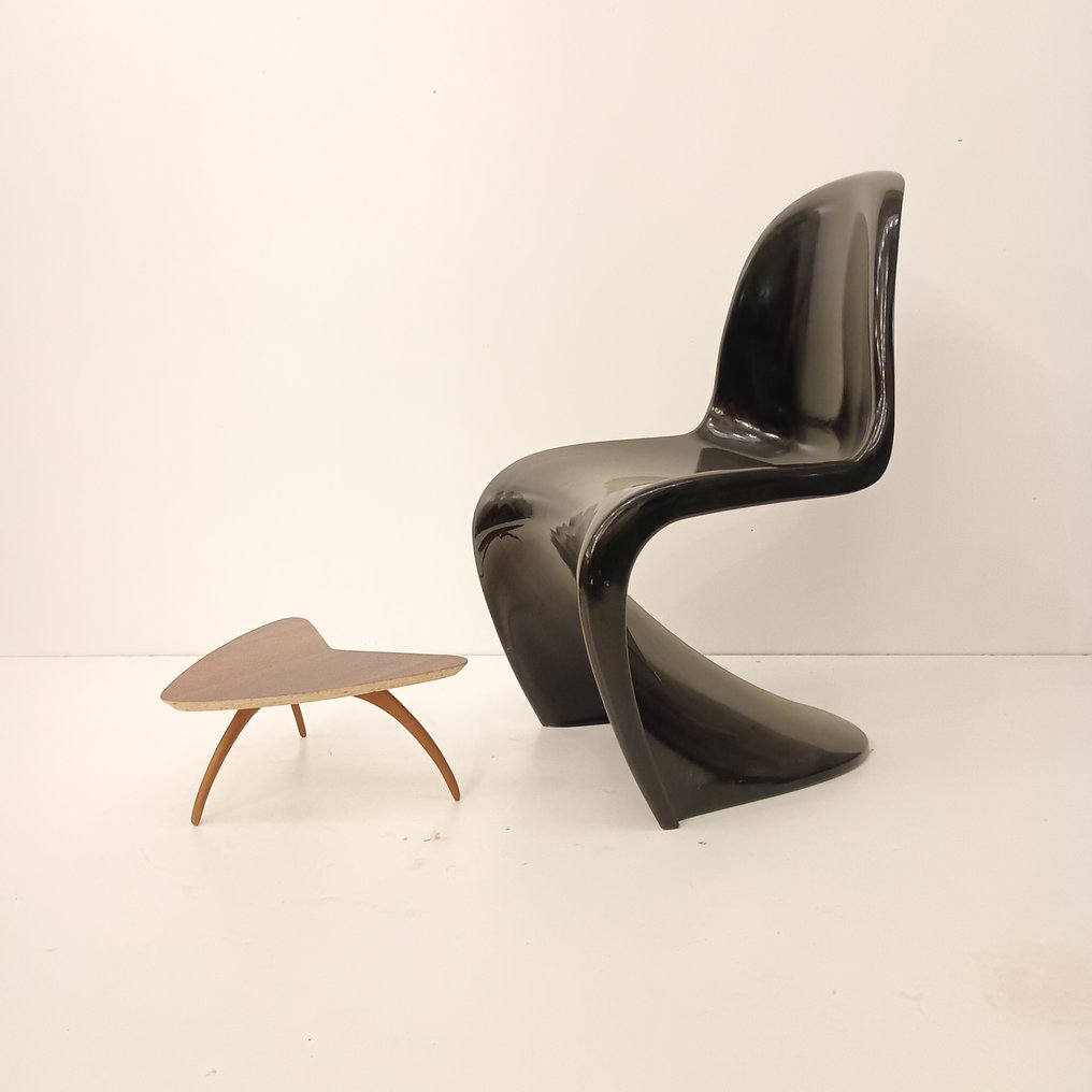 Table d'appoint - Boomerang - Bois de violette, Teck - Table d'appoint rétro en palissandre. #1.0