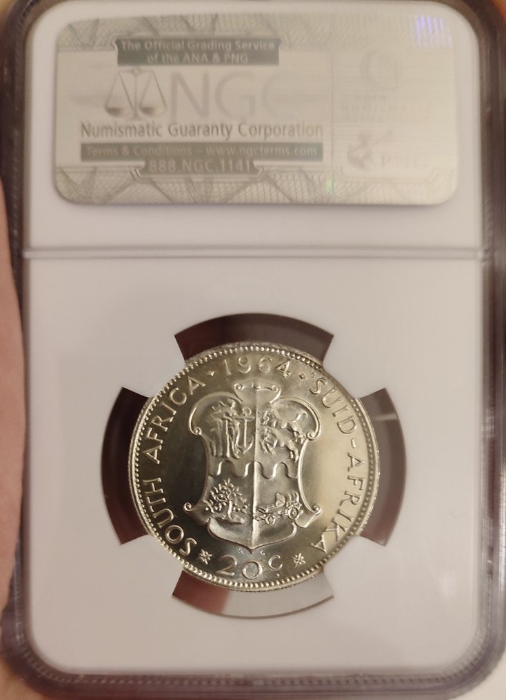 Zuid-Afrika. 20 Cent 1964 PF 64 (Zonder Minimumprijs) #1.0