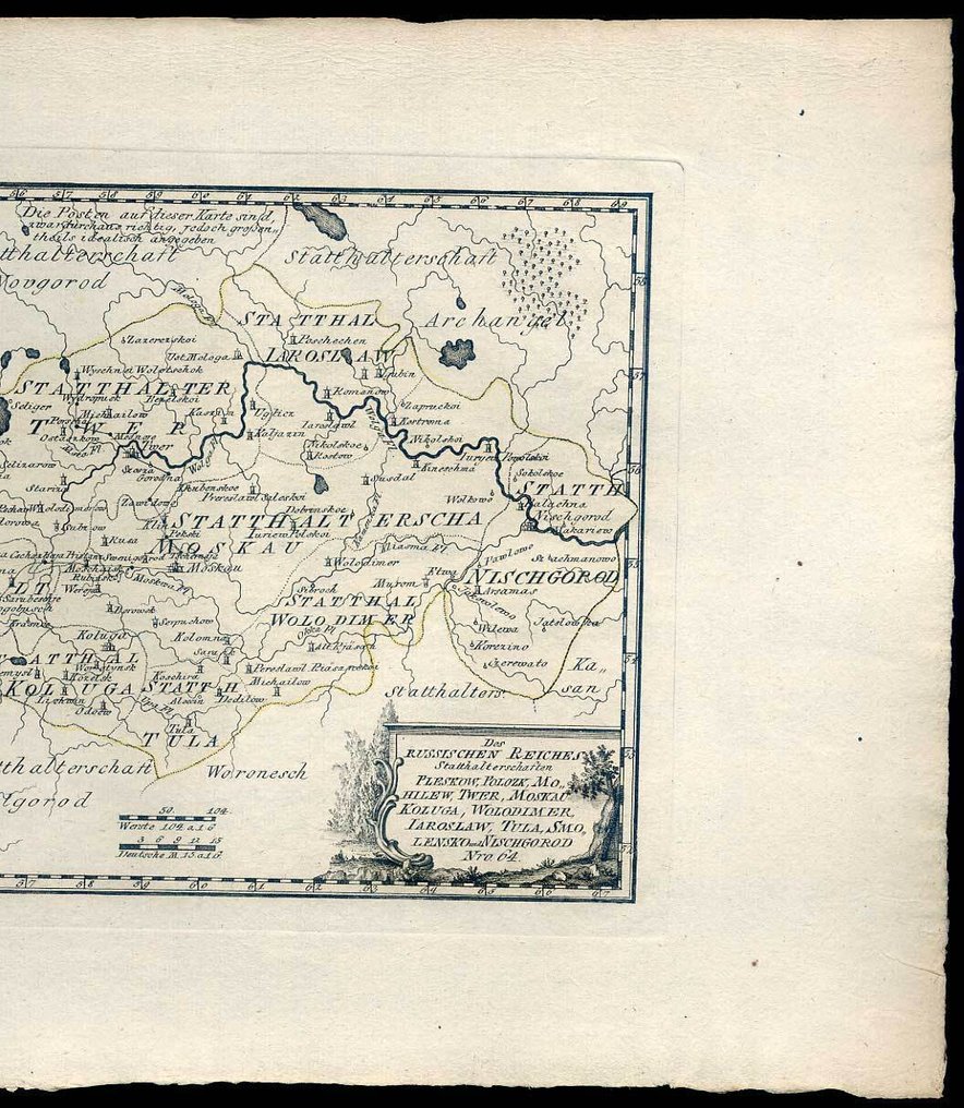 Áustria - Rússia; aus Reilly, F.J.J. "Schauplatz der fünf Teile der Welt - Des Russischen Reiches Statthalterschaften Pleskow, Polozk, Mohilew, Twer, Moskau, Koluga, - 1781-1800 #2.1