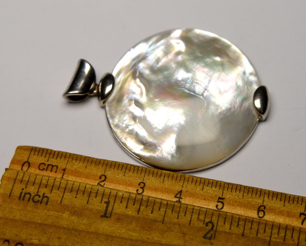 Argento 925 - Ciondolo - Madreperla rotonda #3.2