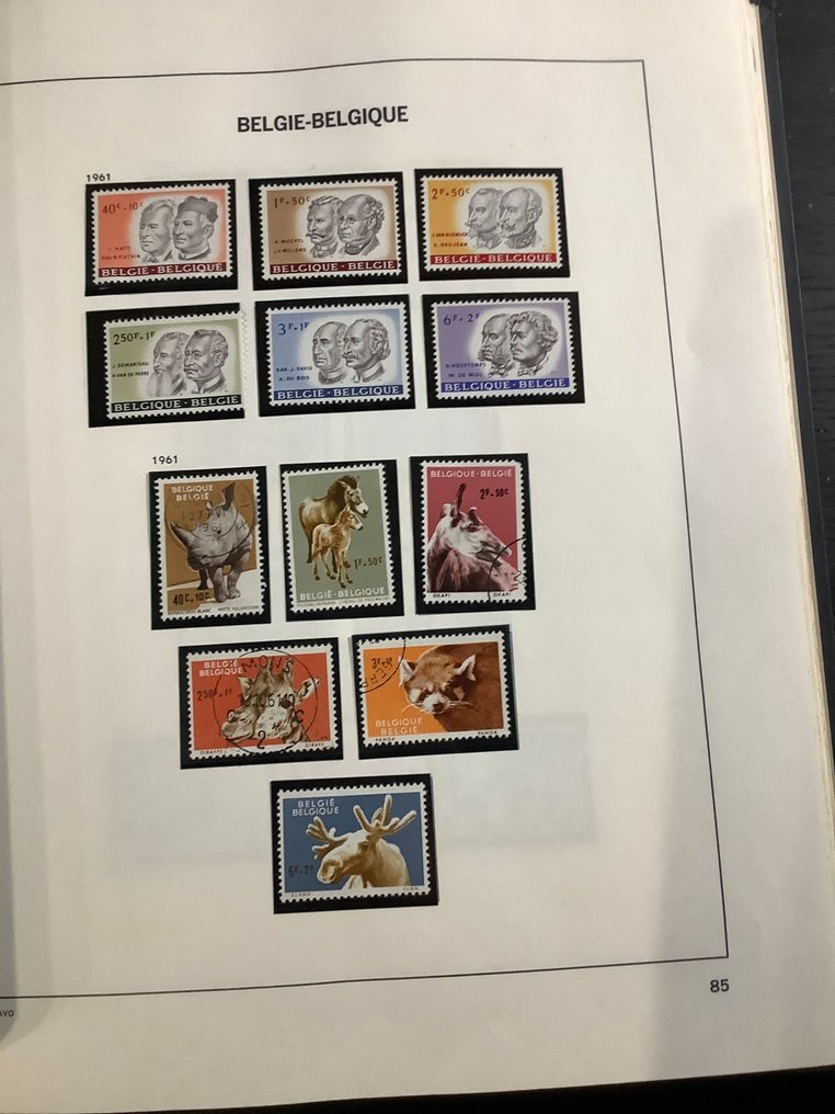Belgique 1960/1987 - Belle collection de 1960/1983 dans un ancien album Davo. #2.1